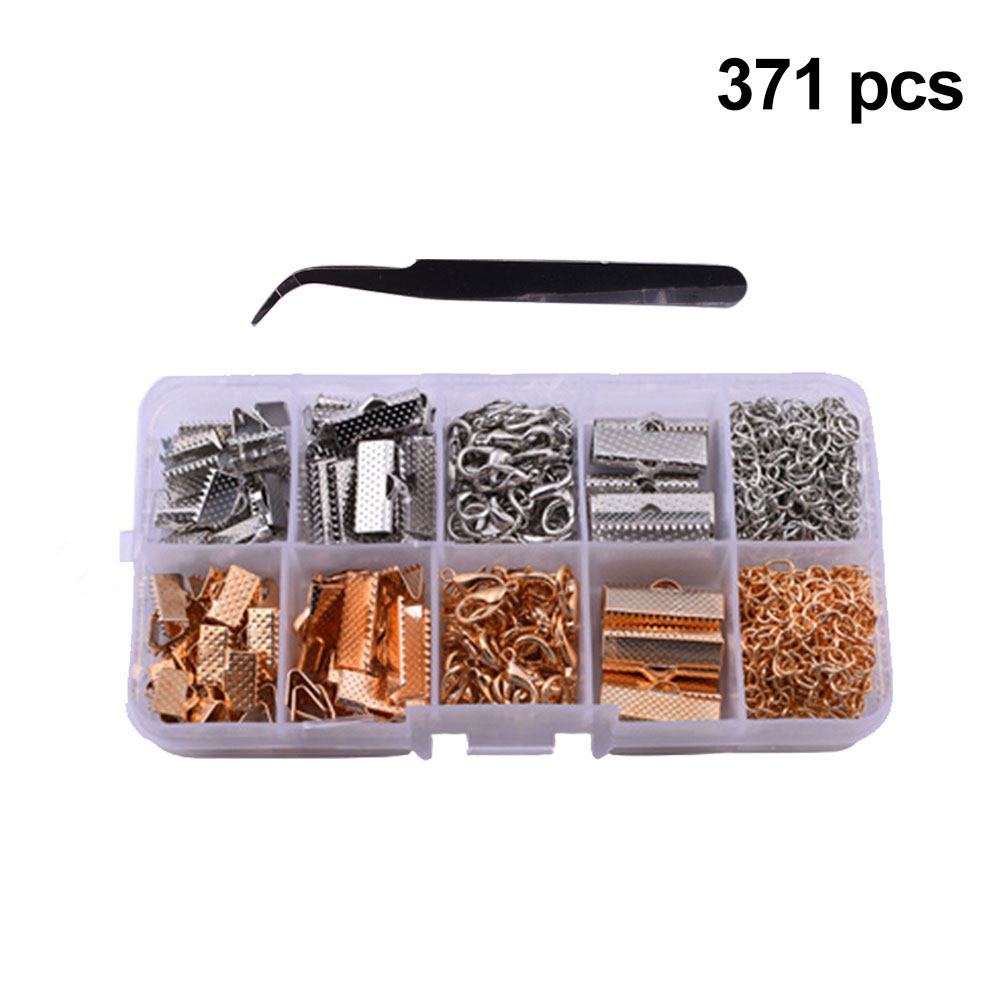 Jewelry Making Tools - 371-teiliges Gold-Halskettenverschluss-Schmuckherstellungsset, Kreatives DIY-Zubehör für Damen,
