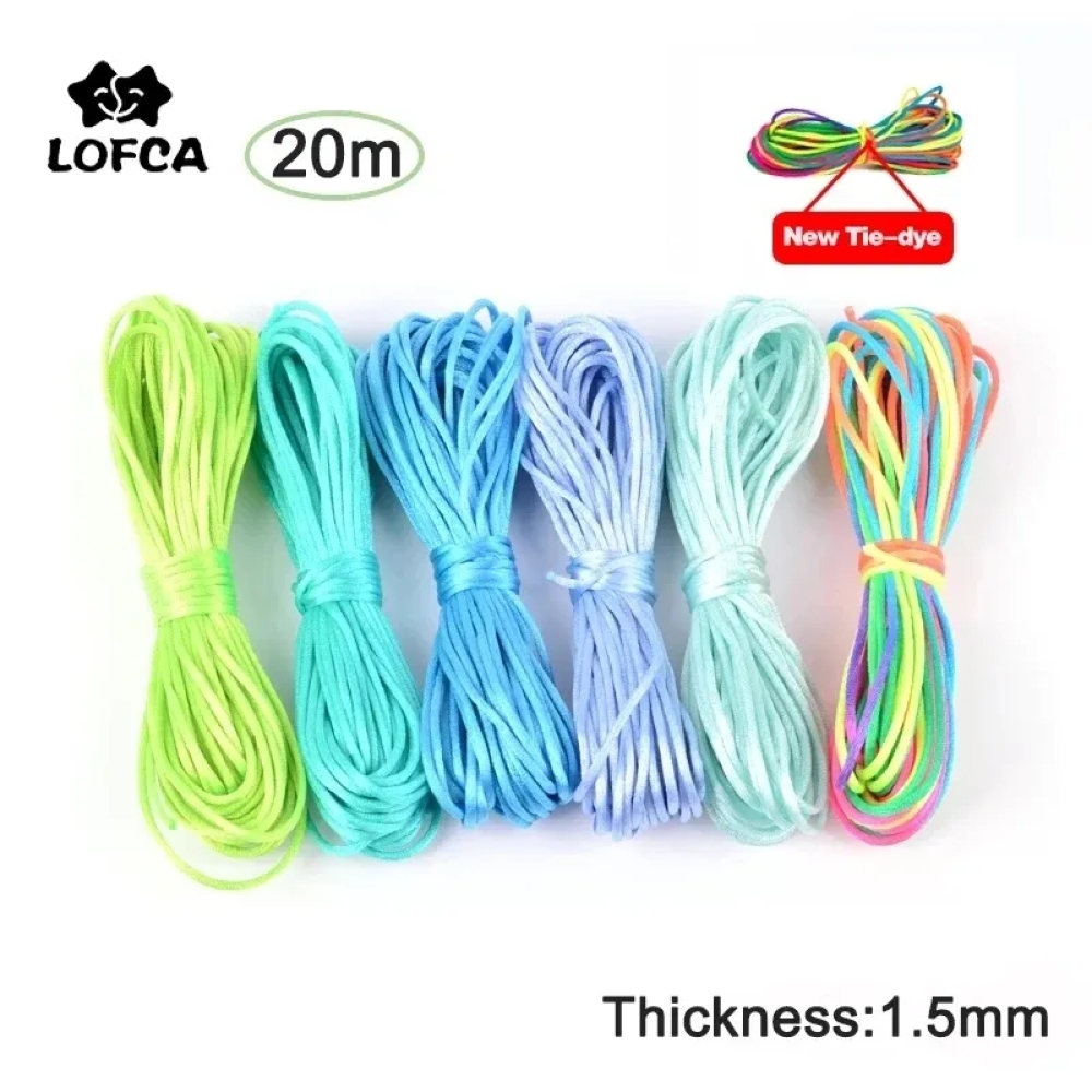 Knotting Cord Silk - 20m/Lot DIY Nylonschnüre 1,5mm Schnullerketten für