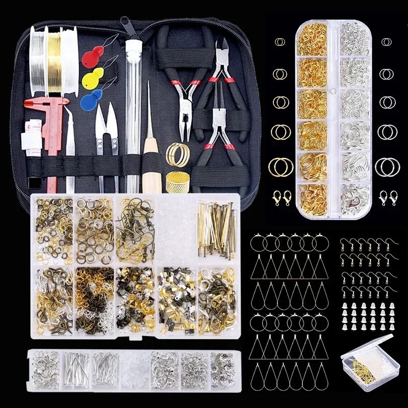 Jewelry Making Tools - Schmuckherstellungszubehör-Set mit Schmuckwerkzeugen, Schmuck-Kupferdrähten, Faden und
