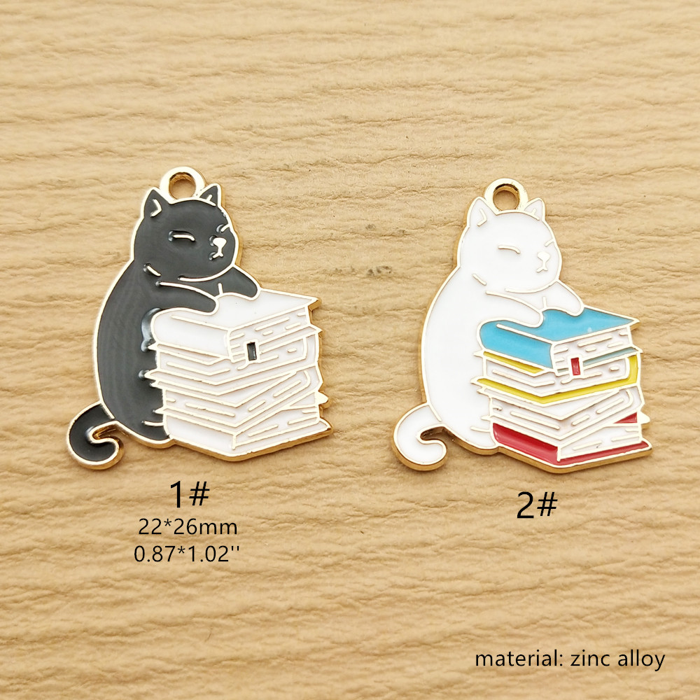 10 stücke Buch Katze Charme Sc – Jewelry Making Journal Bewertung und Preis