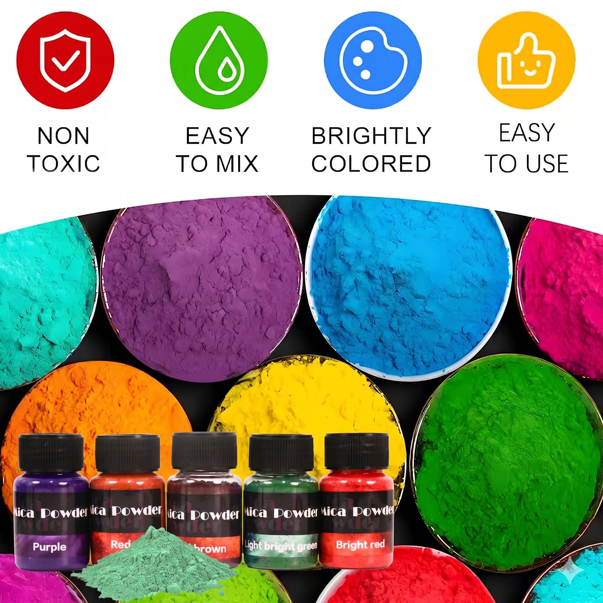 12-Farben Gips-Pigmentpulver F – Jewelry Making Techniques Bewertung und Preis